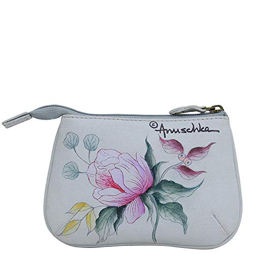 Anuschka Monedero mediano de piel auténtica pintada a mano, Bel Fiori, Talla única