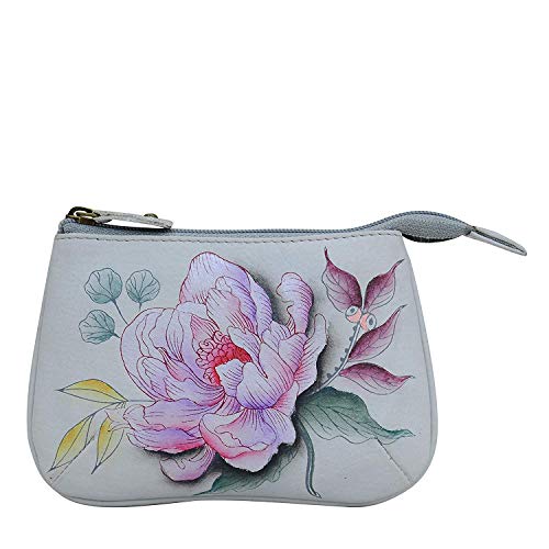 Anuschka Monedero mediano de piel auténtica pintada a mano, Bel Fiori, Talla única