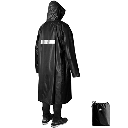 Anyoo Unisex Rain Coat Senderismo Impermeable Empaquetado Impermeable Largo