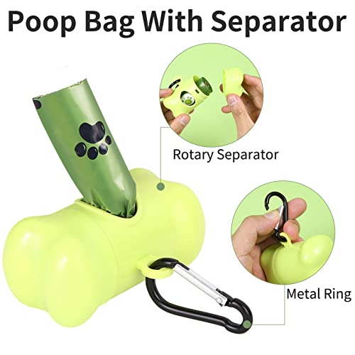 AOKEASE Bolsas Caca Perro, 765 PCS Bolsas Para Excrementos De Perros, Bolsas Perro Con Dispensador Bolsas Caca Perro, Núcleo De Papel Bolso Para Perros, Verde Bolsas, Accesorios Perros, Dog Poop Bag.