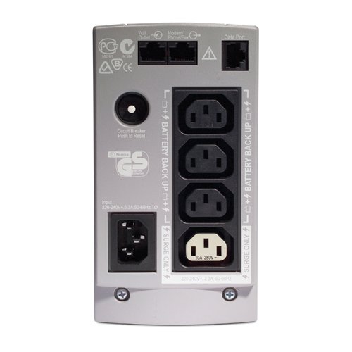 APC by Schneider Electric BK650EI Back UPS CS - Sistema de Alimentación Ininterrumpida SAI 650 VA, 400 Watt (4 Salidas IEC), Color Beige