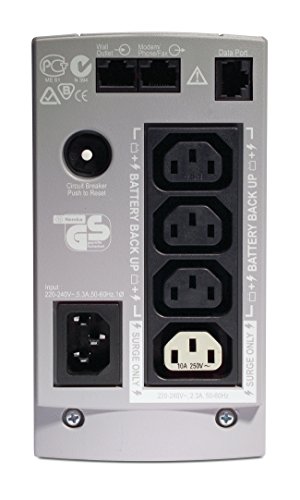 APC by Schneider Electric BK650EI Back UPS CS - Sistema de Alimentación Ininterrumpida SAI 650 VA, 400 Watt (4 Salidas IEC), Color Beige