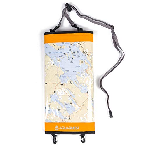 Aqua Quest Trail Map Case - Funda impermeable para mapas, color amarillo