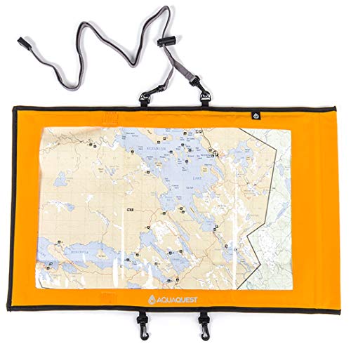 Aqua Quest Trail Map Case - Funda impermeable para mapas, color amarillo