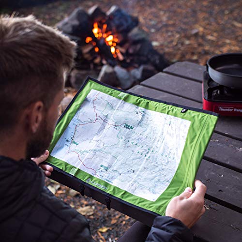 Aqua Quest Trail Map Case - Funda impermeable para mapas, color amarillo
