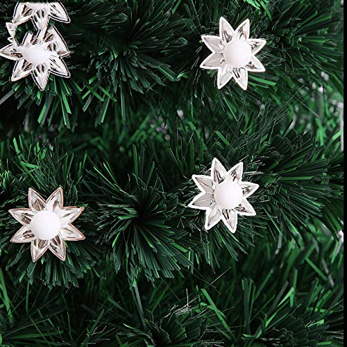Árbol de Navidad Artificial Picea,Árbol de Navidad Iluminado, Pino Decorativo LED-90cm,Abeto Artificial Soporte Metálico