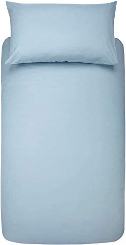 Arcoiris Fundas Nórdicas, Fundas Edredón Nórdico ,3 Piezas por Funda de Almohada, Sábana Bajera y Funda Nórdica | 50% Poliester 50% Algodón (Cama 90: 90x190/200cm, Azul)