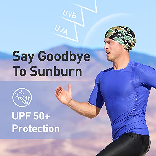 Arcweg Gorra Verano de Ciclismo Run Moto Skull Cap Gorra de Casco de Ciclismo para Hombres Absorbente de Sudor Plegable,Suave Transpirable protección UV Jogging UPF 50+
