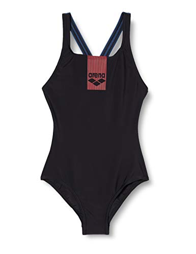 ARENA Bañador 1P Basics Swim Pro Back One Piece Black Sport, Mujer, Black/Shark, 38