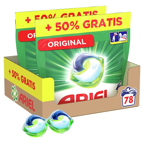 Ariel Pods Detergente Lavadora Cápsulas, 78 Lavados (2 x 39), Original