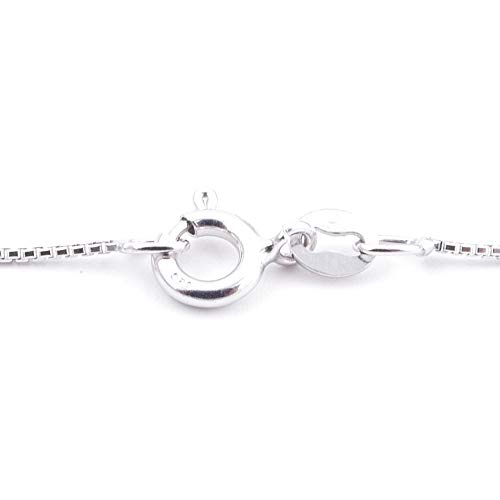 ARITZI - Colgante en Plata de Ley 925 con Forma de Punta en Piedra Natural - Incluye una Cadena Box Chain de 45cm de Plata - Lapislázuli