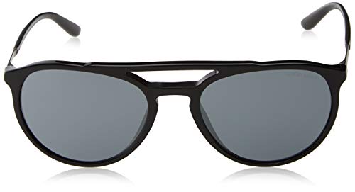 Armani 0AR8105 50176G 55 Gafas de Sol, Negro (Black/Greymirrorblack), Hombre