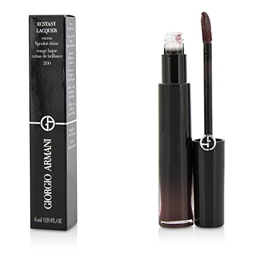 Armani Ecstasy Lacquer Excess Color de Labios con Brillo, Tono 200 Night Berry - 6 ml