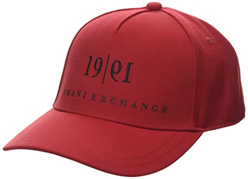 Armani Exchange 1991 Heritage Project Gorra de béisbol, Jester Red – Jester Red, Talla única para Hombre