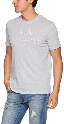 Armani Exchange 8nztcj Camiseta, Gris (B09B Heather Grey), L para Hombre