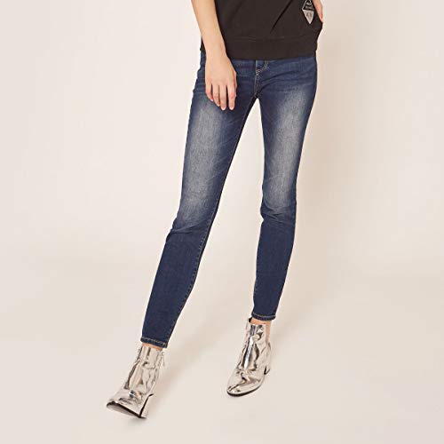 Armani Exchange 9,5 Ounces Stretch Mid Wash Vaqueros Skinny, Azul (Indigo Denim 1500), 38/L28 (Talla del Fabricante: 25) para Mujer