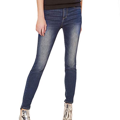 Armani Exchange 9,5 Ounces Stretch Mid Wash Vaqueros Skinny, Azul (Indigo Denim 1500), 38/L28 (Talla del Fabricante: 25) para Mujer