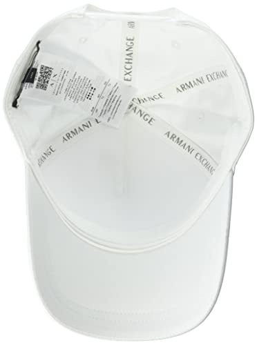 Armani Exchange Con Logotipo de Foil Gorra de béisbol, Blanco, Talla única para Hombre