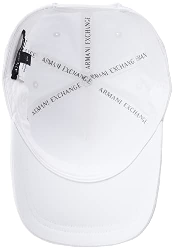 Armani Exchange Con Logotipo de Foil Gorra de béisbol, Blanco, Talla única para Hombre