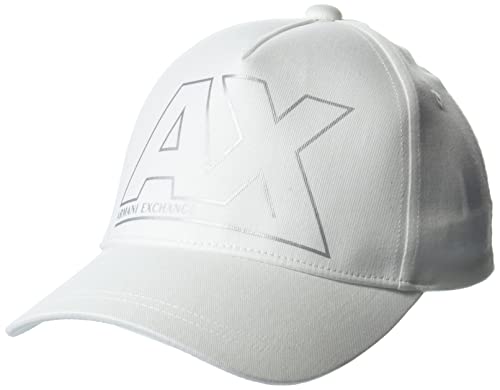 Armani Exchange Con Logotipo de Foil Gorra de béisbol, Blanco, Talla única para Hombre