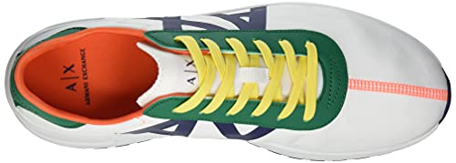 Armani Exchange Dusseldorf Volume Sole Running, Zapatillas Hombre, Color Blanco, 44 EU