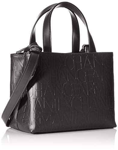 Armani Exchange Liz Small Open Shopping Tote, Negro (Nero - Black), 18x13x26 cm (B x H x T)