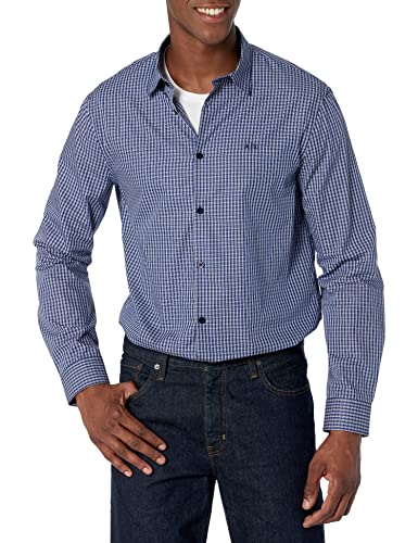 Armani Exchange Power Shirt, Blue/White S .Check, M