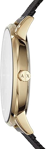 Armani Exchange Reloj de Acero Inoxidable con Tres Manecillas para Mujer Armani Exchange, Tamaño de Caja de 36 mm, Negro