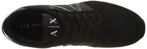 Armani Exchange Retro Running, Zapatillas Mujer, Negro, 37 EU
