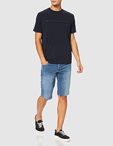 Armani Exchange Round neck and big logo T-Shirt, Navy, S