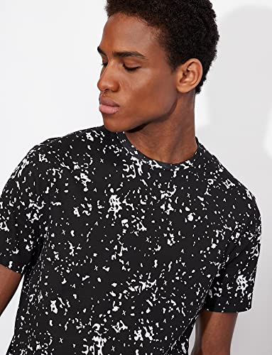 Armani Exchange with Fantasy Fabric T-Shirt, BLACK POLLOCK, S