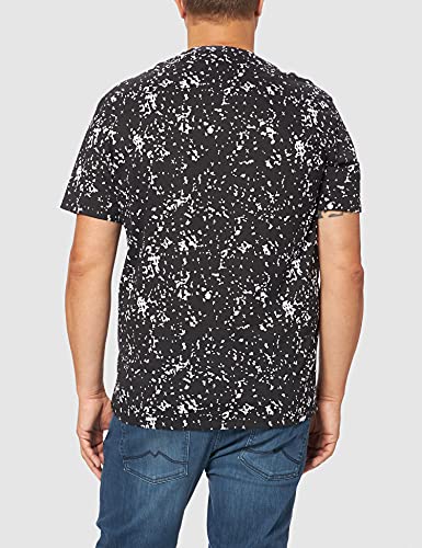 Armani Exchange with Fantasy Fabric T-Shirt, BLACK POLLOCK, S