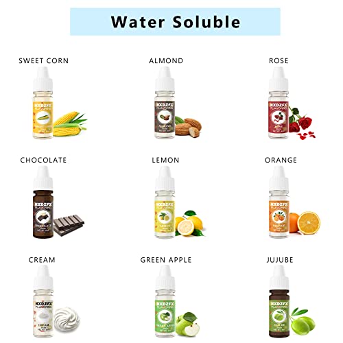 Aromas Alimentarios - 30 Sabores sabor alimenticio concentrado sin azúcar y sin calorías, se utiliza para hornear, pasteles, bebidas, helados