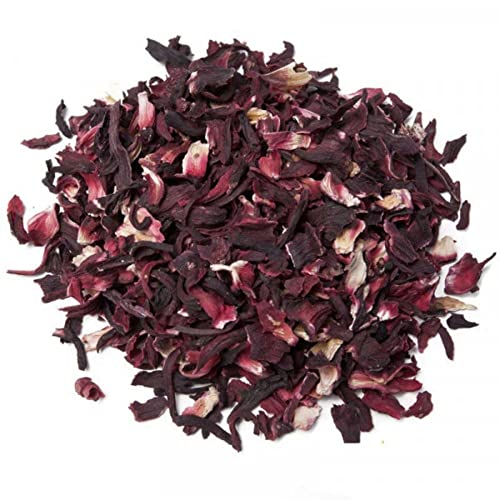 Aromas de Té - Infusiones Variadas - Infusión Hibiscus en Formato de 100 gramos - Infusión Natural con Propiedades Hidratantes y Refrescantes - Infusión con Sabor Ácido que Ayuda a Eliminar Líquidos