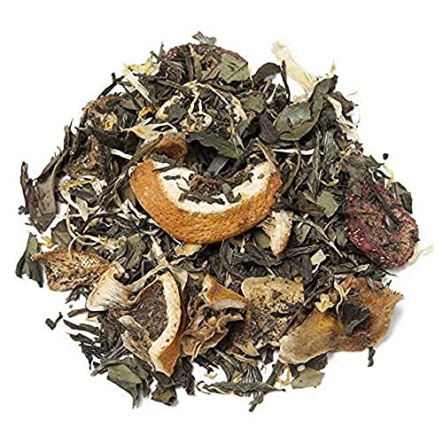 Aromas de Té - Té Verde y Blanco Efecto Digestivo Sabor Sorbete de Fresa/Té Efecto Diurético Blanco y Verde Sabor Fresa, 75 gr