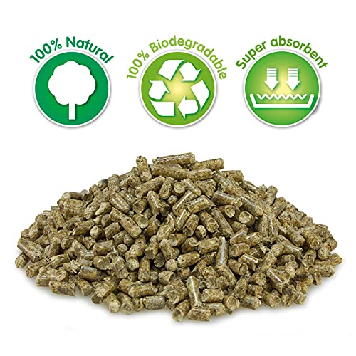 ARQUIVET Pellet - Lecho higiénico natural, vegetal, orgánico para gatos y pequeños mamíferos roedores - Biodegradable - Absorbe líquidos y malos olores - Cantidad: 10 L