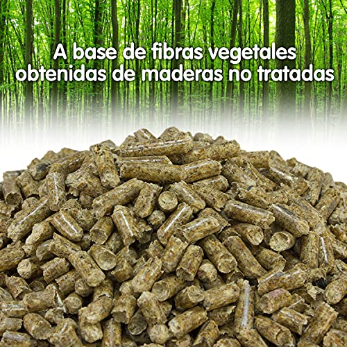 ARQUIVET Pellet - Lecho higiénico natural, vegetal, orgánico para gatos y pequeños mamíferos roedores - Biodegradable - Absorbe líquidos y malos olores - Cantidad: 10 L