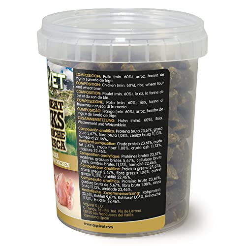 Arquivet Snacks naturales para perro - Carne fresca de pollo de granja - Chuches para perro - Golosinas para perro - Premios y recompensas para perros - 300 g