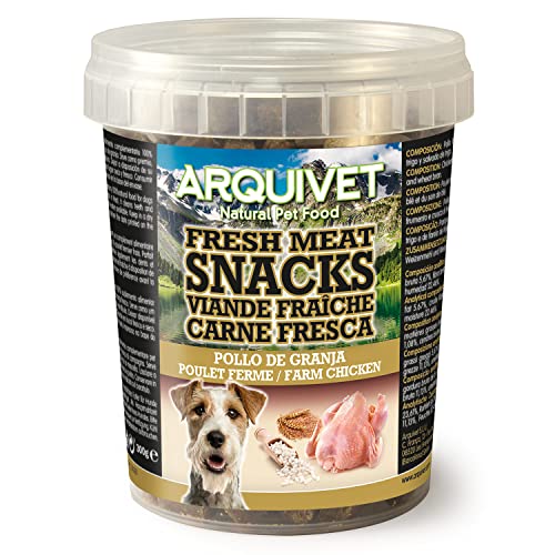 Arquivet Snacks naturales para perro - Carne fresca de pollo de granja - Chuches para perro - Golosinas para perro - Premios y recompensas para perros - 300 g
