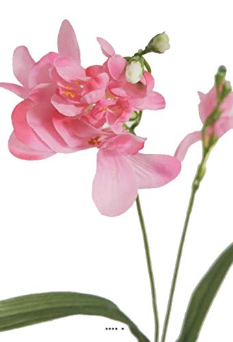 Artificielles.com – Freesia artificial de tallo flor artificial de los campos de 70 cm de altura ideal para ramo rosa sostenido – Color: rosa