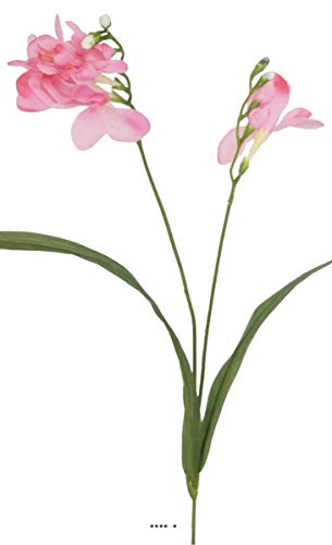 Artificielles.com – Freesia artificial de tallo flor artificial de los campos de 70 cm de altura ideal para ramo rosa sostenido – Color: rosa