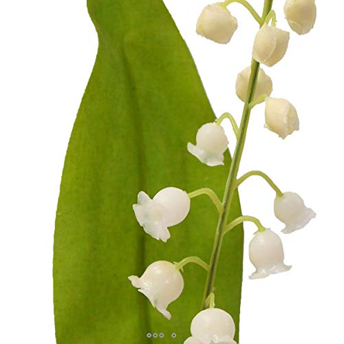 Artificielles.com - Muguet artificial de 1 filamento con follaje de 21 cm de alto