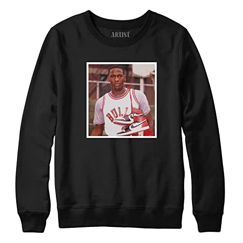 ARTIST Sudadera The Young Jordan 23" Streetwear Michael Chicago Bulls '94, Negro , XL