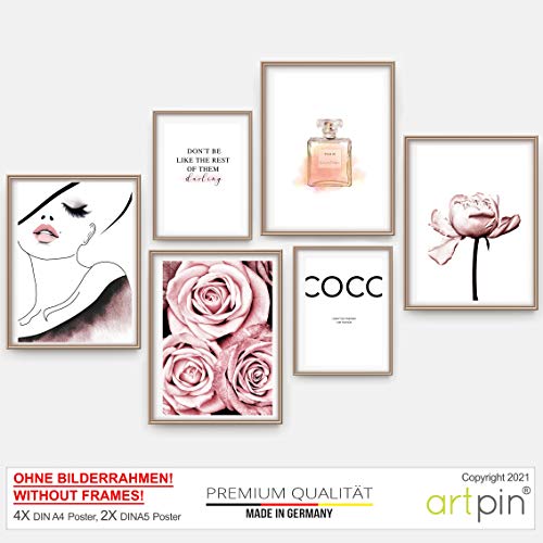 artpin® Moderno juego de pósteres COCO - Cuadros decorativos para salón, dormitorio, pared, sin marco