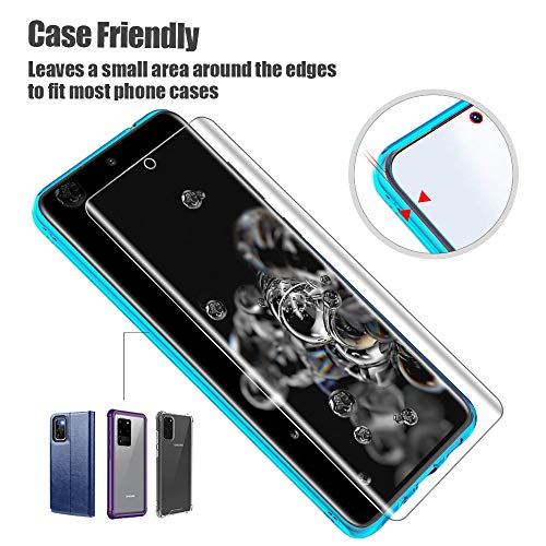 AsBellt Protector Pantalla Galaxy S20 Ultra (2*Protector de Pantalla de Cristal+1*Protector de Cámara) Cristal Templado para Samsung S20 Ultra (6.9")