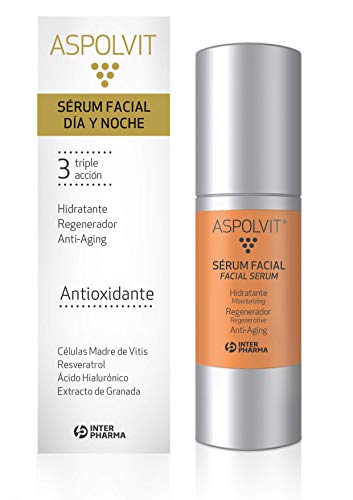 ASPOLVIT – Sérum facial hidratante antiedad y antioxidante con ácido hialurónico, 30 ml