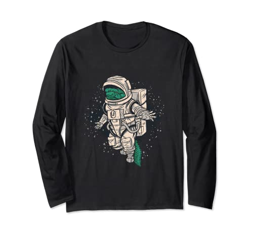 Astronauta Cocodrilo Gator Espacio Manga Larga