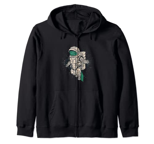 Astronauta Cocodrilo Gator Espacio Sudadera con Capucha