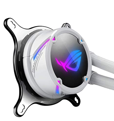 ASUS ROG STRIX LC 360 RGB White Edition, Cooler CPU All-in-One ROG, con iluminación Addressable RGB, Aura Sync, revestimiento de bomba NCVM y ventilador del radiador ROG 120 mm