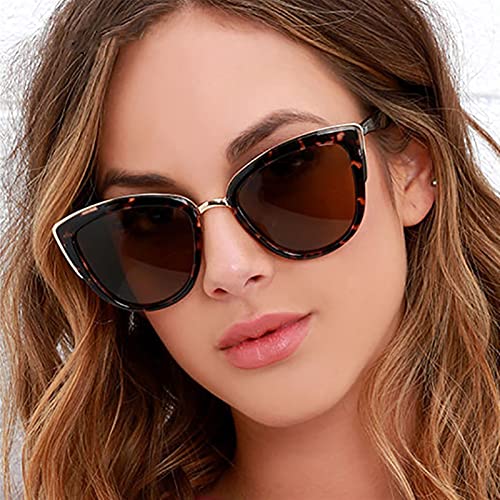 ASZX Gafas de Sol de Ojos de Lujo Gafas de Sol de Lujo de Lujo Gafas de gradiente de Gato Gafas de Sol Gafas de Sol Gafas UV400 709 (Lenses Color : C2BlackGray, Size : One Size)